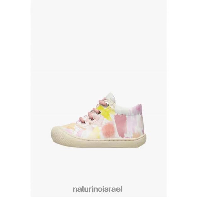Naturino נעלי עור צעדים ראשונים גוֹלֶם 0NR062173 ילדים לבן-ורוד