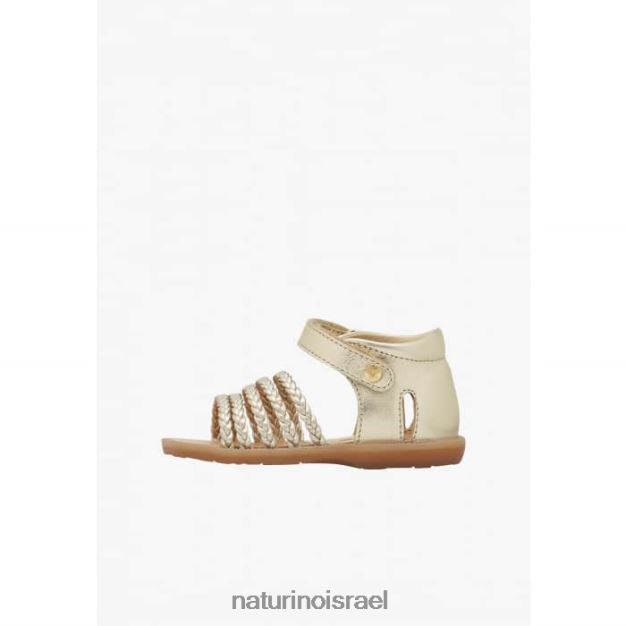 Naturino סנדלי עור מטאליים רובינו 0NR062317 ילדים פְּלָטִינָה