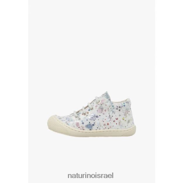 Naturino נעלי זמש מודפסות צעד ראשון גוֹלֶם 0NR06255 ילדים לבן