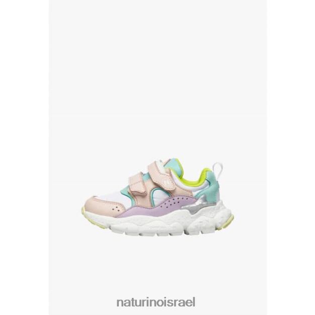 Naturino נעלי ספורט דמוי עור ובד טכני akio junior vl. 0NR06244 ילדים ורוד-לילך-טורקיז