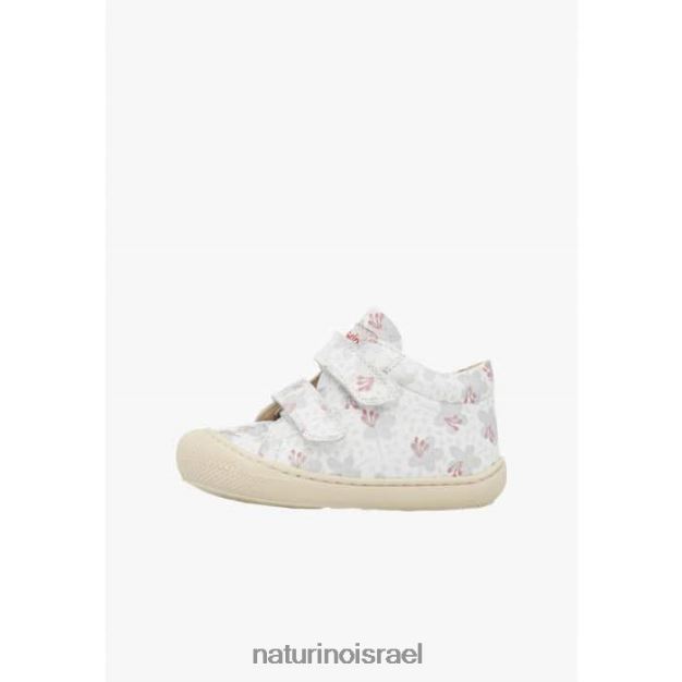Naturino נעלי עור צעדים ראשונים cocoon vl 0NR062160 ילדים כסף לבן