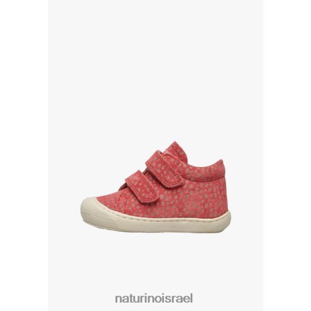 Naturino נעלי זמש צעדים ראשונים עם הדפס פוני cocoon vl 0NR06264 ילדים אָדוֹם