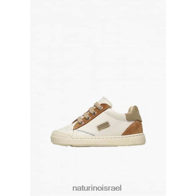 Naturino נעלי ספורט מעור וזמש faluk zip 0NR062424 ילדים חום-שמנת