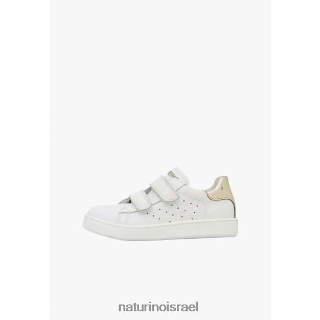 Naturino נעלי ספורט מעור hasselt 2 vl. 0NR062439 ילדים לבן-פלטינה