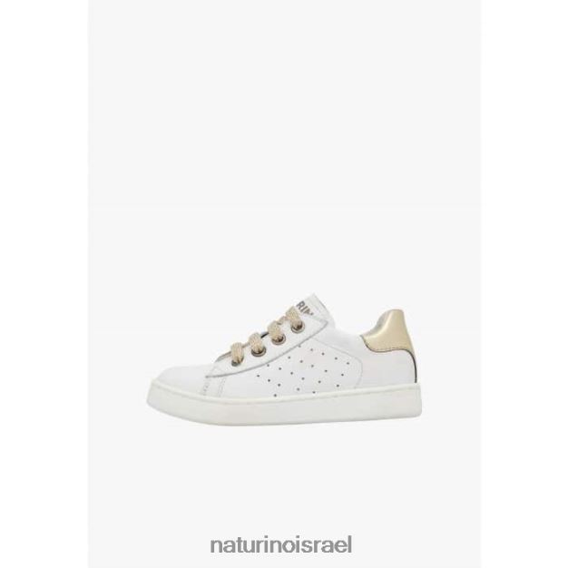 Naturino נעלי ספורט מעור hasselt 2 zip. 0NR062406 ילדים לבן-פלטינה