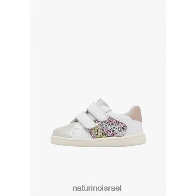 Naturino נעלי ספורט מעור וזמש kozuc vl 0NR062405 ילדים כסף לבן