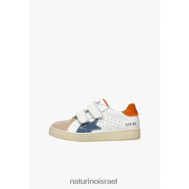 Naturino נעלי ספורט מעור וזמש pinn vl. 0NR062427 ילדים לבן-בז'