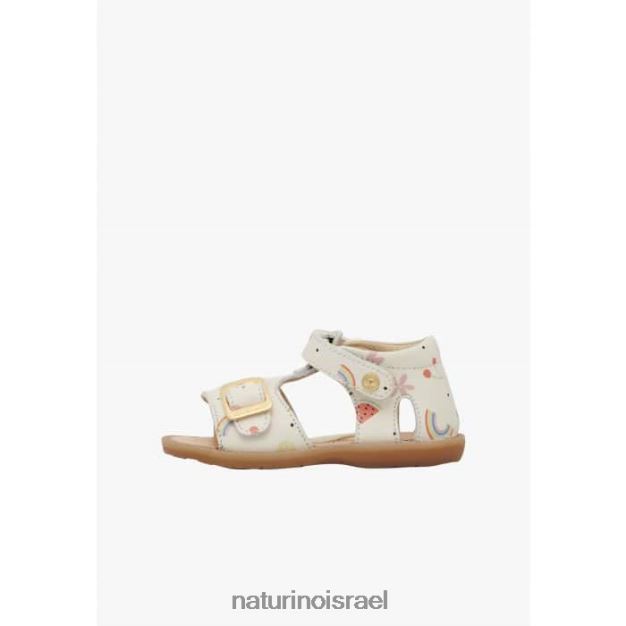 Naturino סנדלי עור עם הדפס quarzo 0NR062296 ילדים חלב
