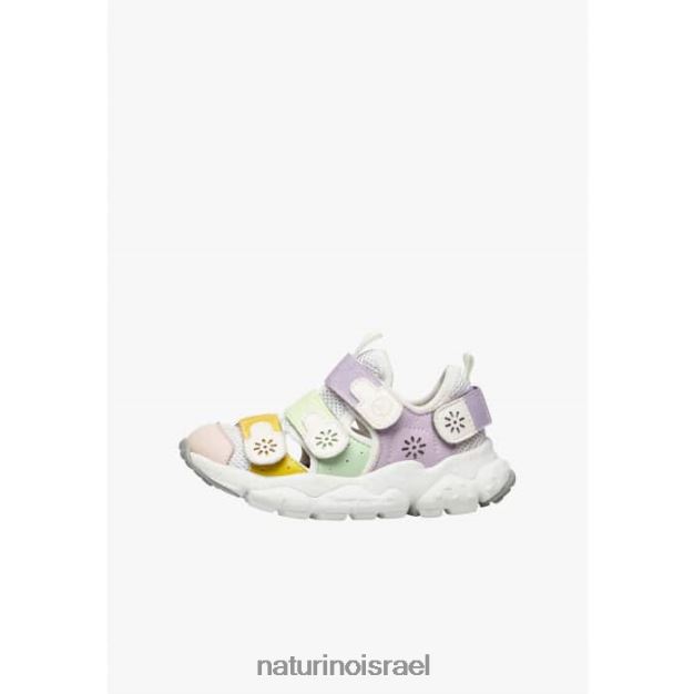 Naturino נעלי ספורט אקולוגיות מעור ובד ray junior vl. 0NR06231 ילדים ורוד-ירוק