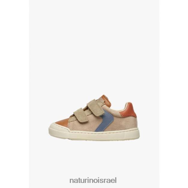 Naturino נעלי ספורט מעור וזמש קלרנדון vl 0NR062455 ילדים חום-יונה אפור