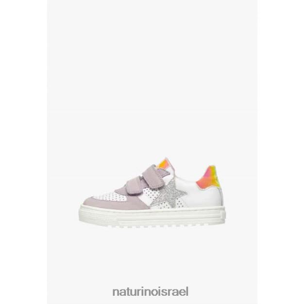 Naturino נעלי ספורט מעור וזמש הס vl. 0NR062502 ילדים לילך-לבן