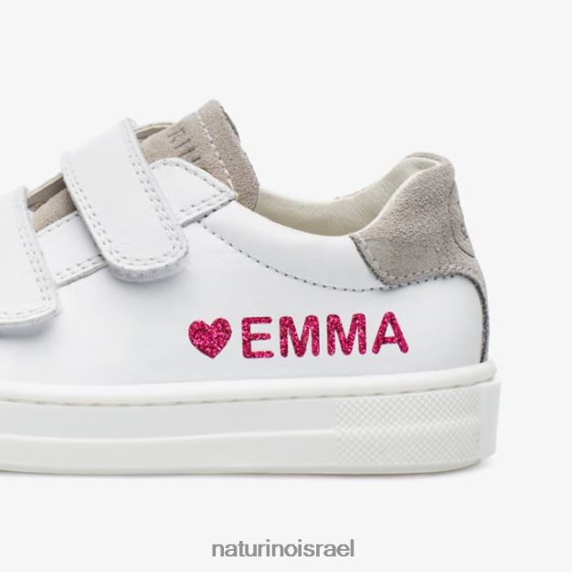 Naturino נעלי ספורט מעור תאומים vl 0NR062603 ילדים אפור לבן