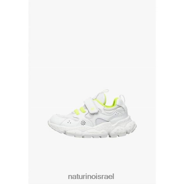 Naturino נעלי ספורט דמוי עור ובד טכני yamano 3 vl junior. 0NR06241 ילדים לבן-פלואו צהוב