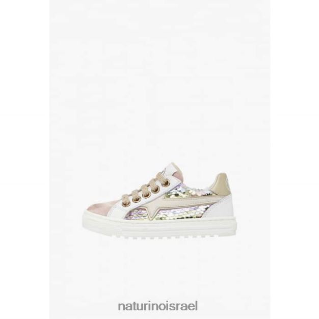 Naturino נעלי ספורט מעור וזמש zip zip. 0NR062383 ילדים ורוד פודרה