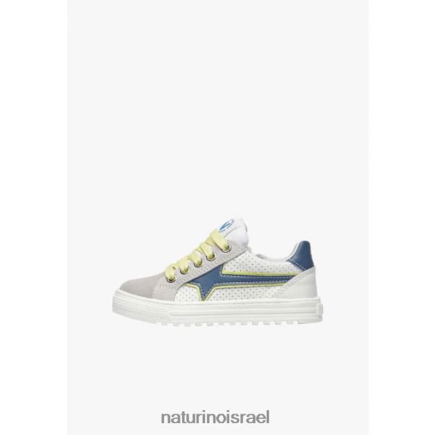 Naturino נעלי ספורט מעור וזמש zip zip. 0NR062387 ילדים ירוק אפור פלואו