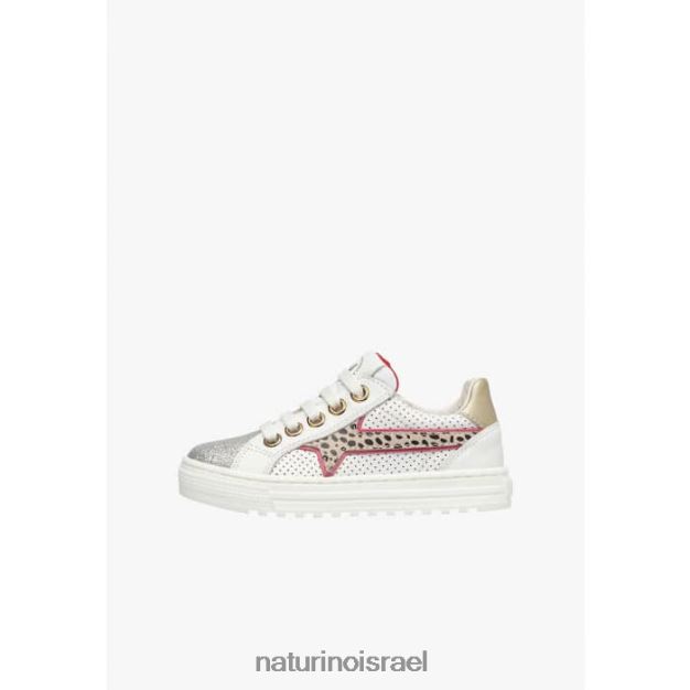 Naturino נעלי ספורט מעור zip zip. 0NR062507 ילדים כסף